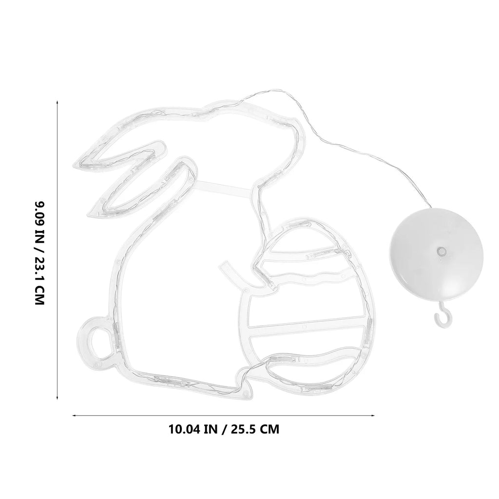 Battery Operated Bunny Shaped String Light Window Wall Decor Indoor
