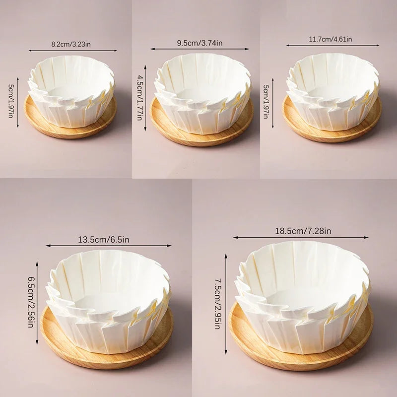 50Pcs 3.5/4/5/6/8inch Muffin Cake Mold Paper Cup Foldless Cupcake Liner Baking Cup For Wedding Party Oilproof Cake Wrap Zpaxo