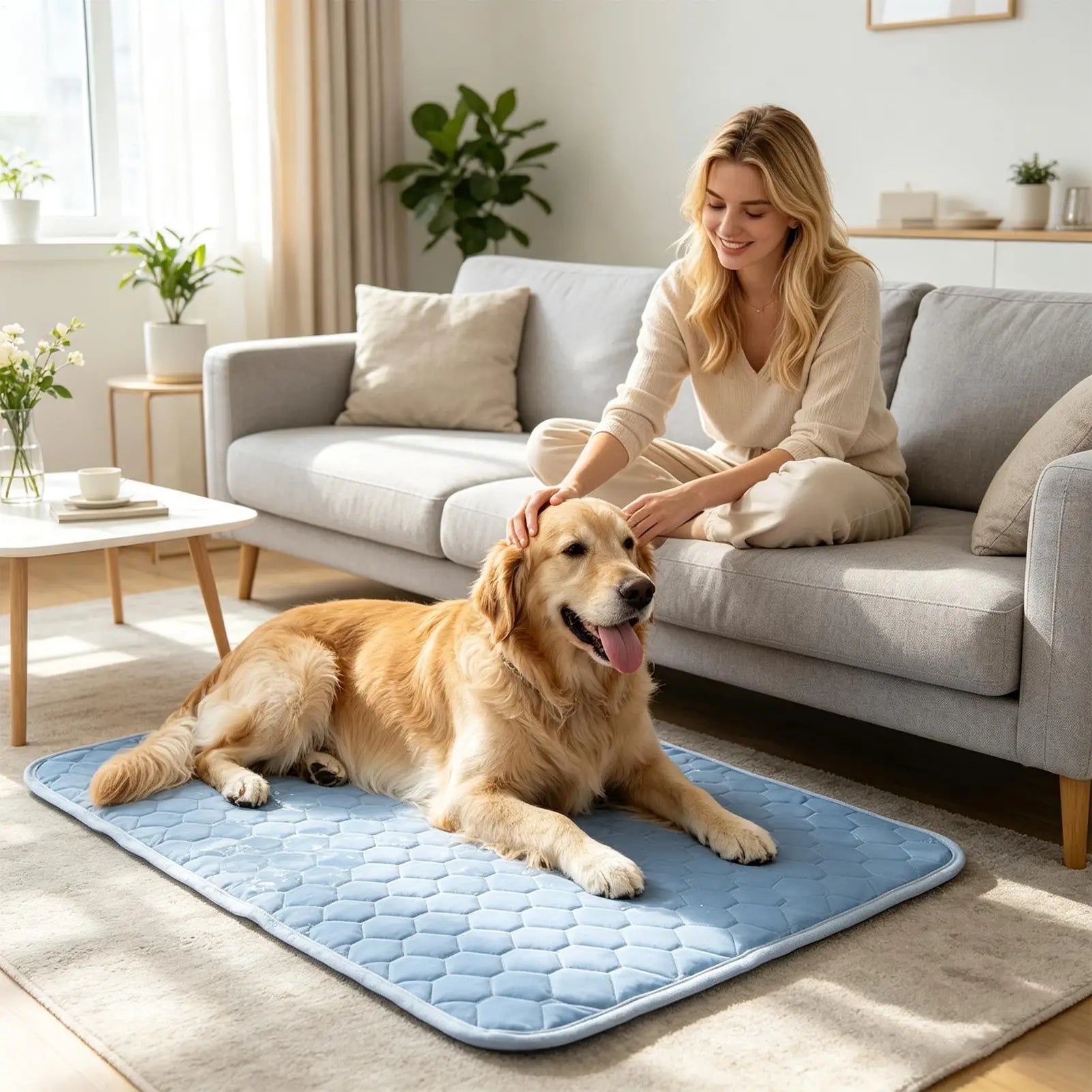 Cooling Mat Dogs Breathable Weather Anti-slip Pet Bed Kitten Sofa Pad