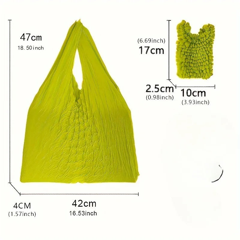 Large Capacity Stretch Tote Bag Magic Retractable Shopping Handbag