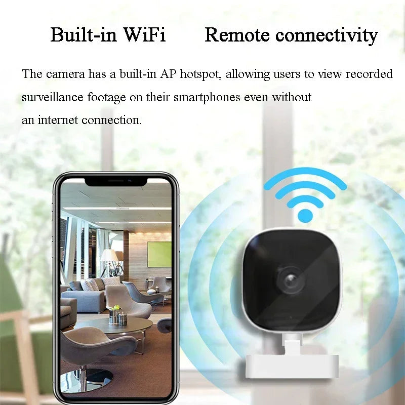 4K Mini Security Camera IP65 Waterproof Full Night Vision Motion
