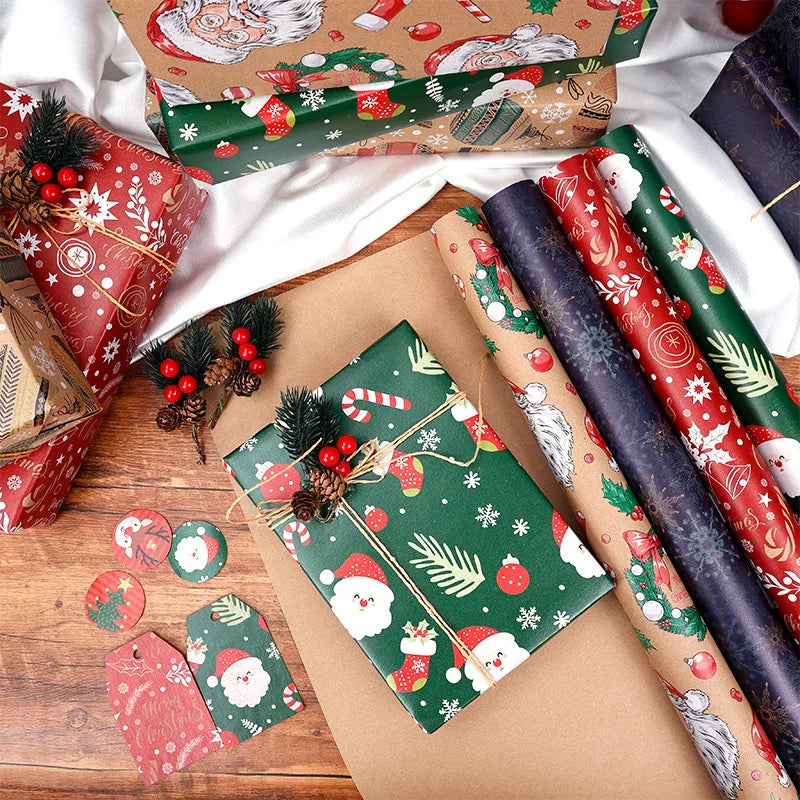Christmas Kraft Wrapping Paper 50x70cm – Recyclable Gift Wrap
