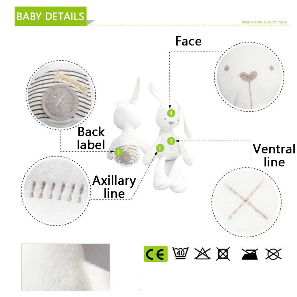 Cute Cartoon Long Ears Rabbit Doll Baby Soft Plush Toys Children