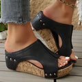 Designer Women Sandals Roman Open Toe Platform Sandals Women Retro Peep Toe Wedges Shoes Women Luxury Casual Designer Sandals Zpaxo black 40