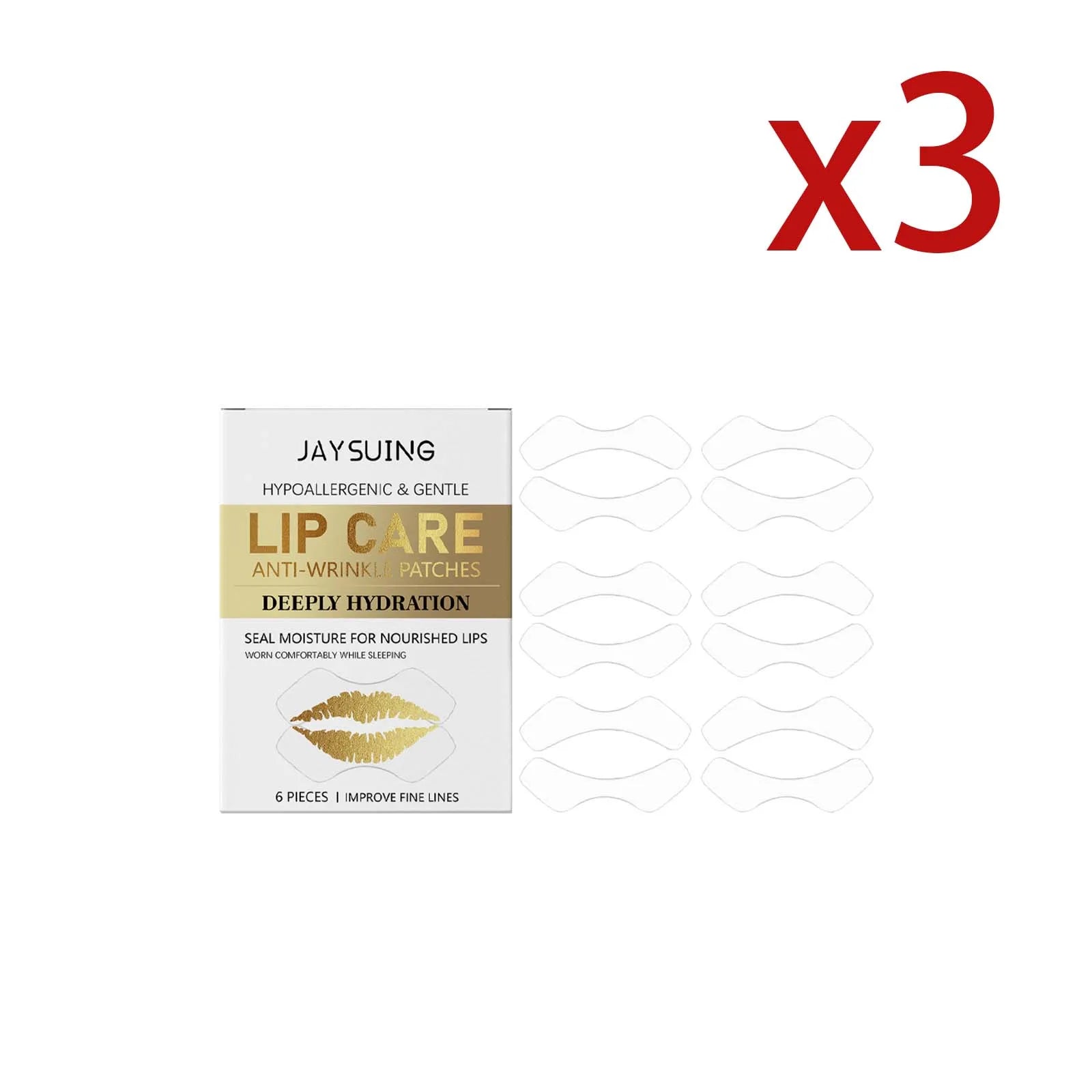 Hyaluronic Acid Nourishing Lip Mask Improve Fine Lines Reduce Dead Skin Long-Lasting Hydration Gentlees Dudu Lip Care Patches Zpaxo 3x6 PCS 6PCS