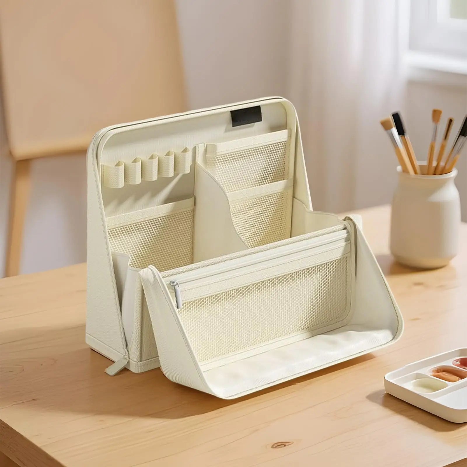 Large Capacity Pencil Case Aesthetic Waterproof Storage Organizer Standing Pencil Case Pen Holder for Stationery Supplies Home Zpaxo