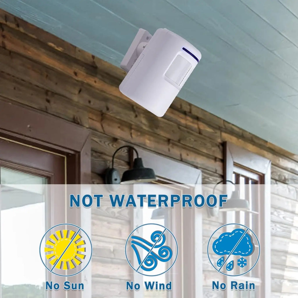 Wireless Motion Sensor Alarm System 38 Chime Tunes Indoor Home Security Driveway Alarm EU/US/UK Plug Motion Detector Alert Zpaxo