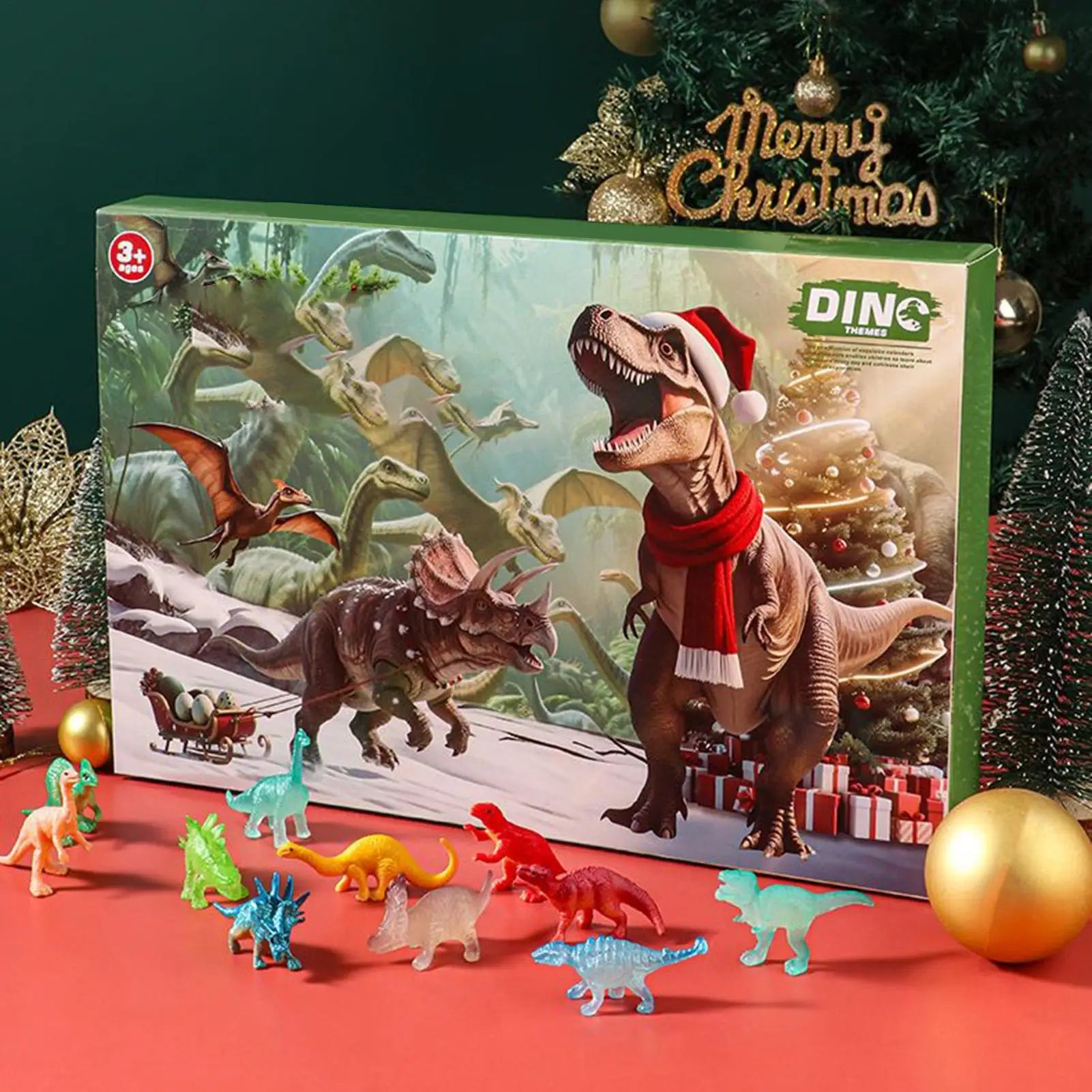 Dinosaur Advent Calendar 2025 Christmas Countdown 24 Days Kids Toy