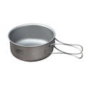 Titanium Camping Pot Folding Bail Handle Portable Cookware For Backpacking Hiking Outdoor Cooking Solo Stove Picnic Zpaxo Silvery