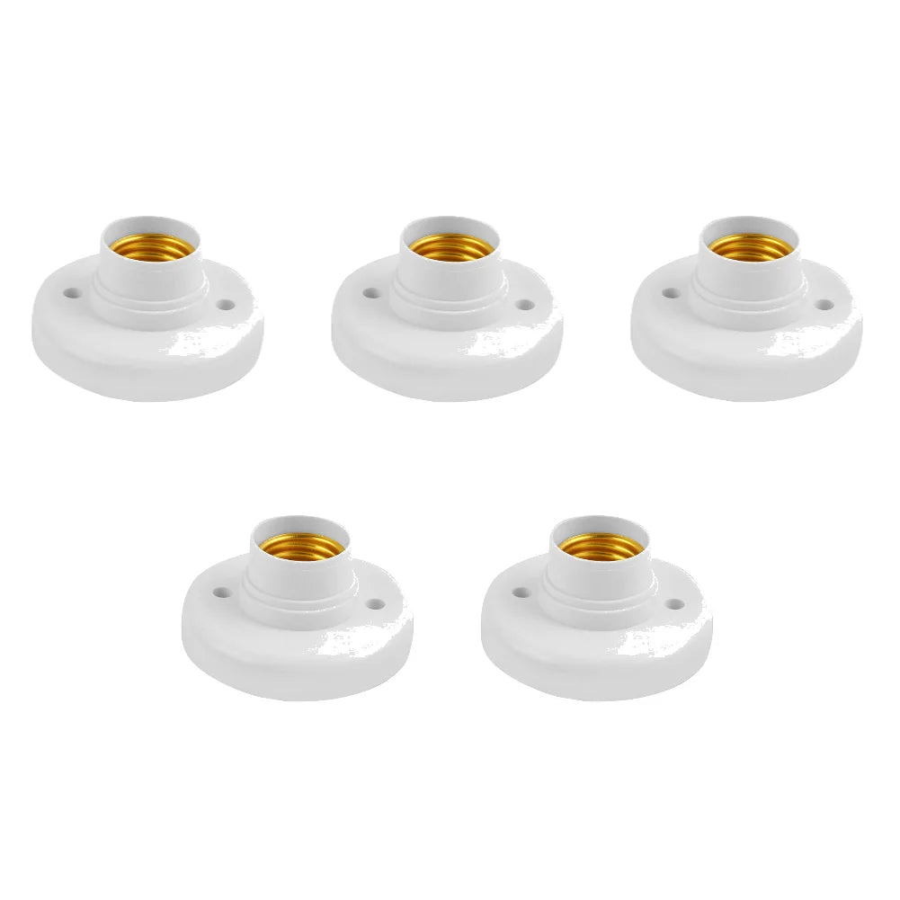 220V E27 Screw Cap Socket Ceiling Light Fixing Base Adapter Bulb Zpaxo 5PCS