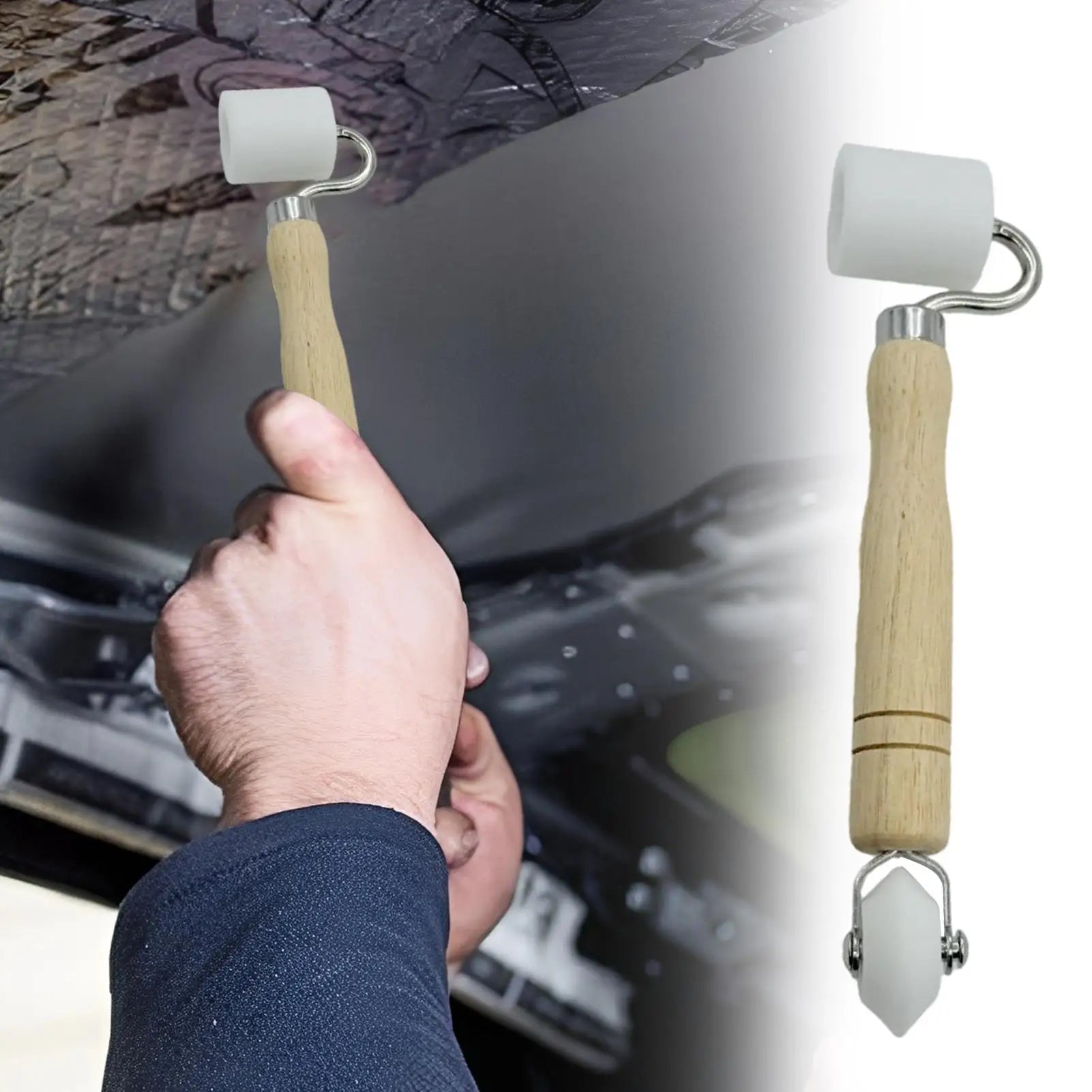 Wallpaper Seam Roller Sound Deadening Double Head Paper Smoother