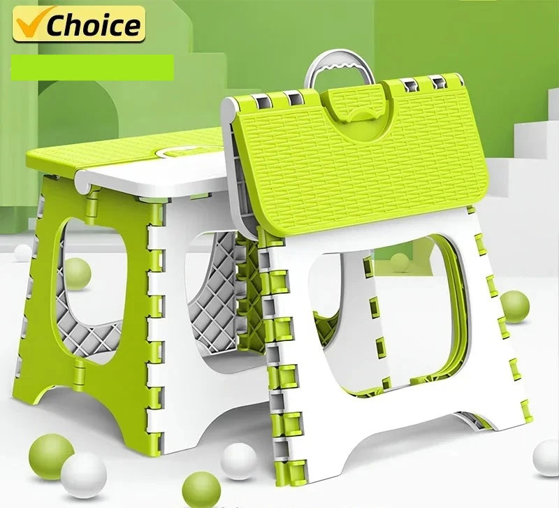 Plastic Folding Small Stool Portable Thickened Household Space-saving