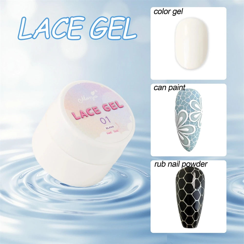 Bubble Ocean Wave Nail Poke Glue Pokeing Nail Art Gel Durable Sturdy Hole Nail Paint Art Gel UV LED Soak Off Varnish With Stick Zpaxo