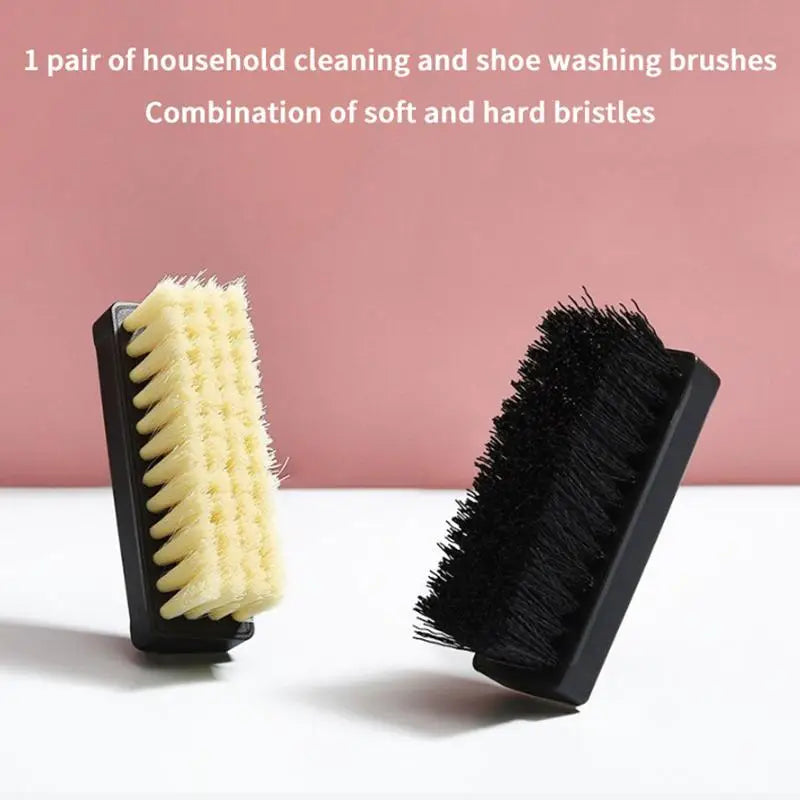 Nylon Shoe Brush Soft Hard Bristle Combo Cleaning White Shoes Canvas Zpaxo