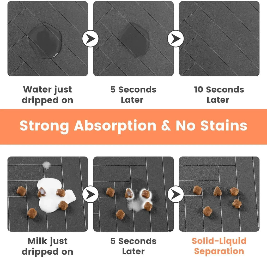 S M L Bsorbent Pet Feeding Mat Waterproof Placemat Dog Cat Food Water