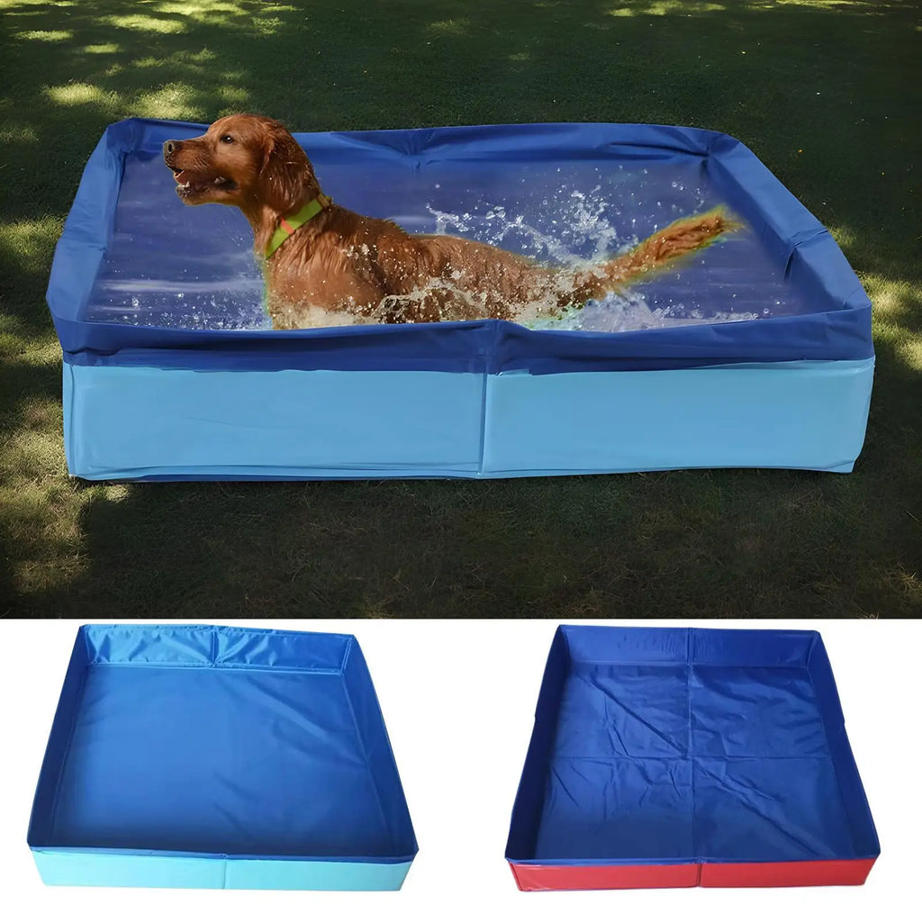 Dog Kids Pool PVC Folding Pet Swimming Non-inflatable Foldable Wading