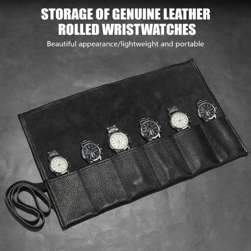 Leather Watch Roll Watches Case Storage Mechanical Timepieces
