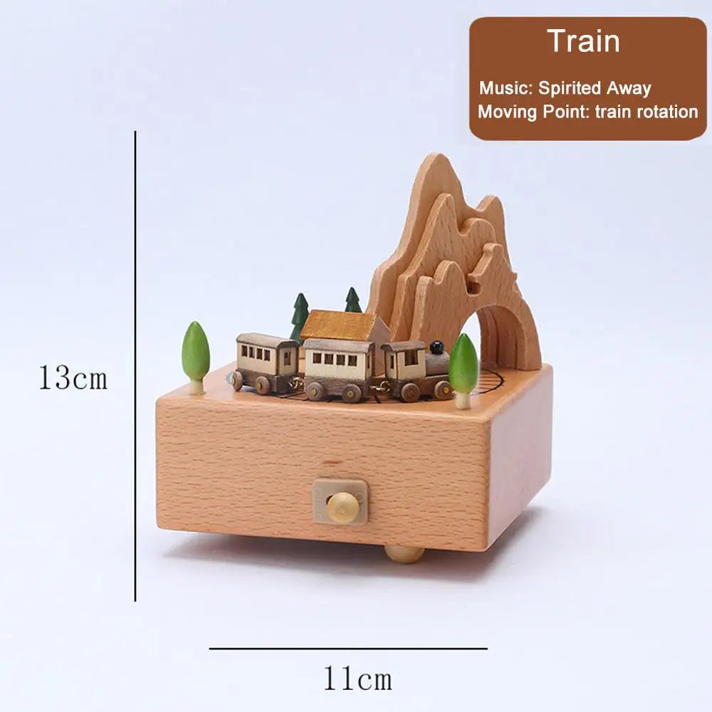 Wind Up Musical Box Wooden Music Box Wood Crafts Retro Birthday Gift Vintage Home Decoration Creative Valentine's Day Gift Zpaxo 09 China Mainland