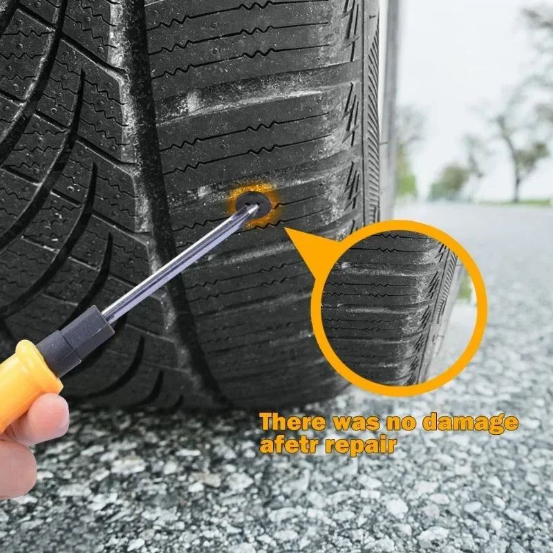Universal Puncture Repair Car Motorcycle Tubeless Tires Rubber Screw Zpaxo