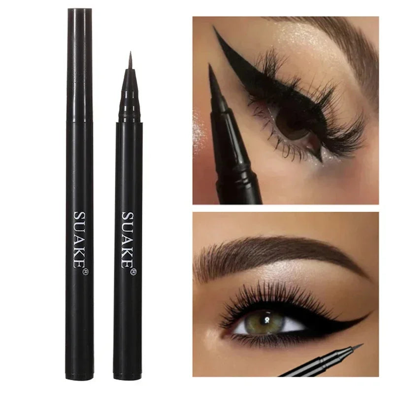 Quick-dry Eyeliner Pencil Makeup Long Lasting Smooth Matte Eye Liner Waterproof Anti-Smudge Liquid Eyeliner Pen Eyes Cosmetics Zpaxo Black