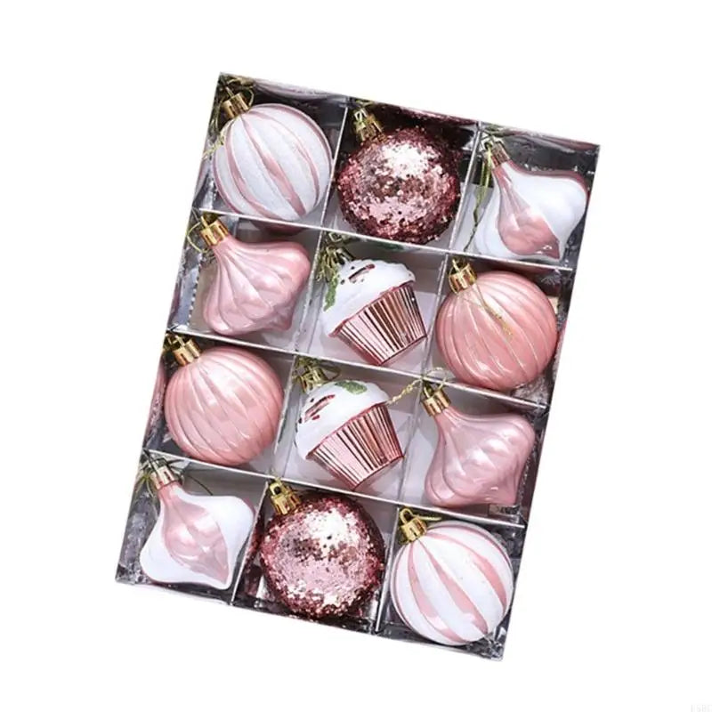 Christmas Home Decors 12 Plastic Ball Ornament Holiday Parties