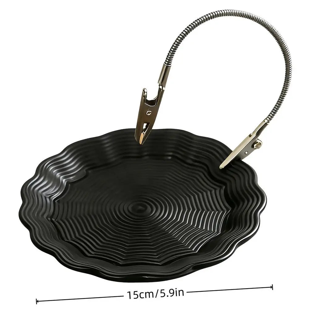 Metal Incense Coil Holder with Ash Tray – Indoor & Outdoor Stand Incense Coil Holder Zpaxo Black