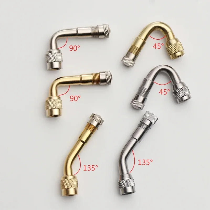 Angled Tyre Valve Extension Adapters 45/90/135° – 2-Pack