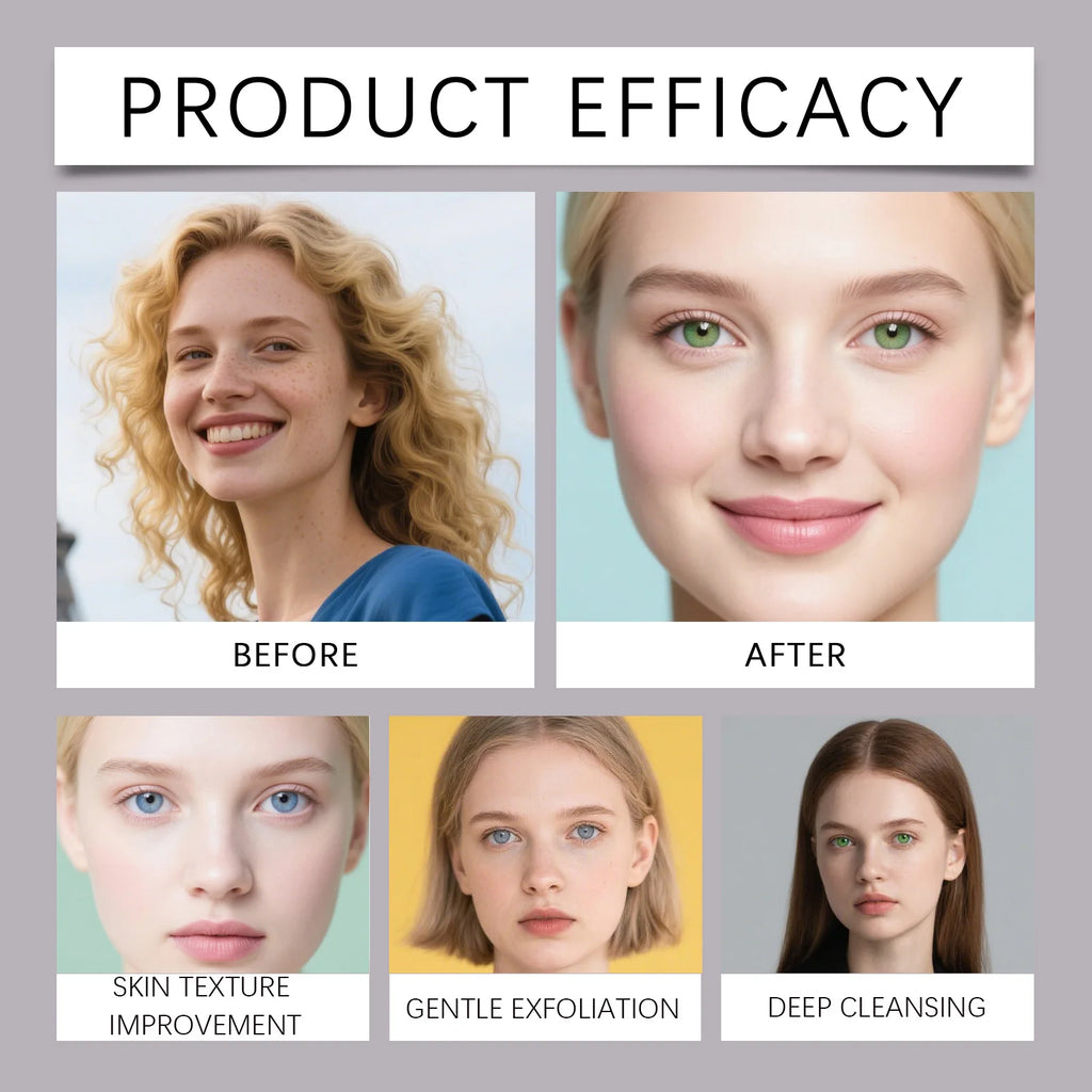 Black Rice Exfoliating Serum Gentle Daily Facial Peel with Lactobionic Acid Squalane Hydrating Brightening Essence Glowing Skin Zpaxo