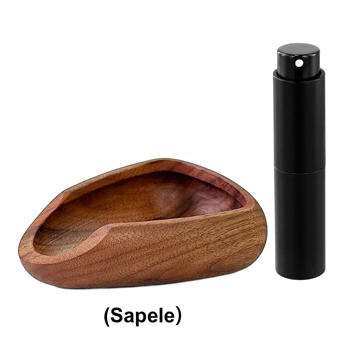Wooden Coffee Bean Dosing Cup & Spray Bottle Barista Set Barista Accessory Set Zpaxo Sapele Wood