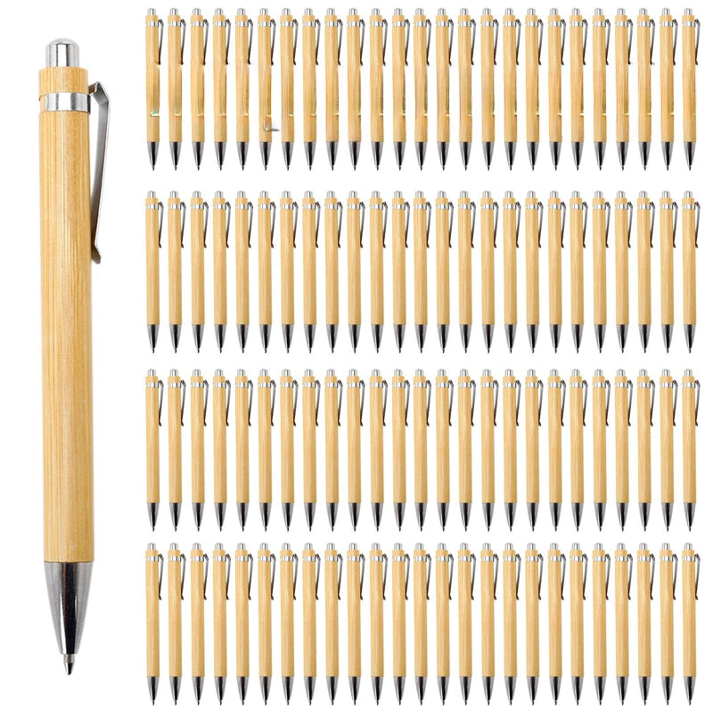 5 10 Bamboo Ballpoint Pens Ideal Office Use School Writing