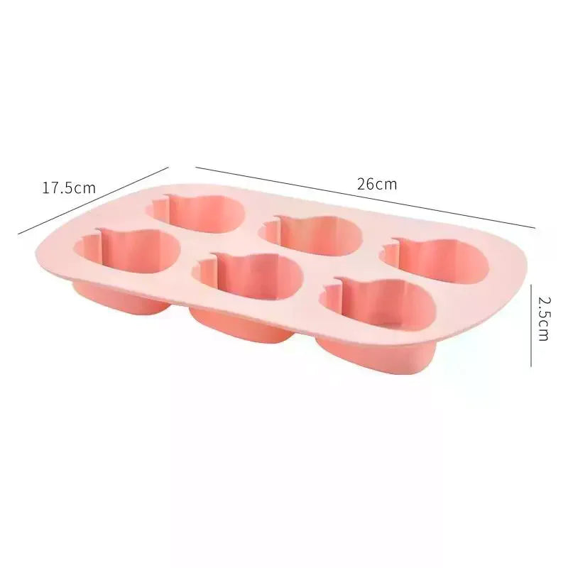 6 Cavity Fruit Shape Chocolate Candy Molds Watermelon Strawberry Zpaxo