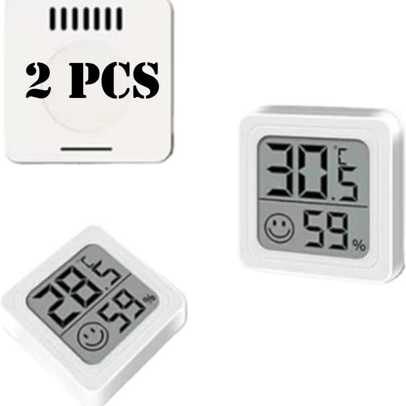 Mini LCD Hygrometer Thermometer Indoor Household New Digital Temperature Humidity Meter Digital Display Wall Mounted Sensor Zpaxo 2pcs