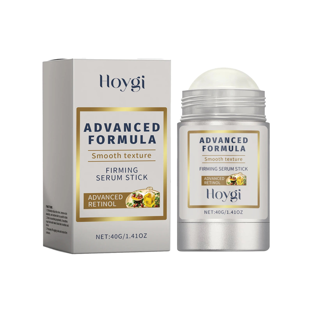 HOYGI 40g Peptide Firming Stick Hyaluronic Acid Camellia Solid Serum Hydrating Face Neck Non Retinoid Formula for Sensitive Skin Zpaxo 1PC