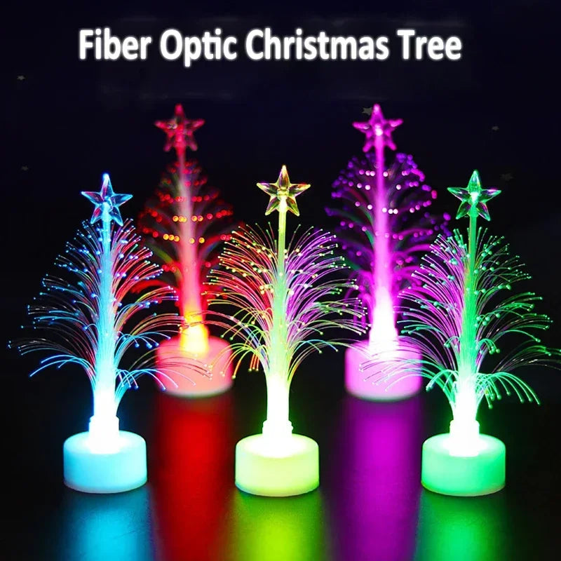 LED Fiber Optic Christmas Tree Night Light | Color Changing Fiber Optic Night Light Zpaxo 1 Pack