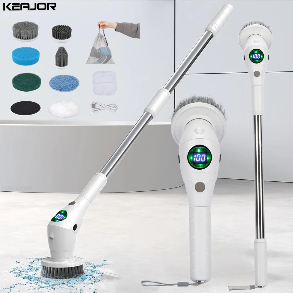 Electric Bathroom Cleaning Brush Automatic Wireless Multifunctional