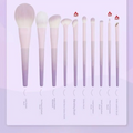 Durable Soft Makeup Brush Synthetic Hair Easy Clean Eye Shadow Edge Zpaxo 10Pcs