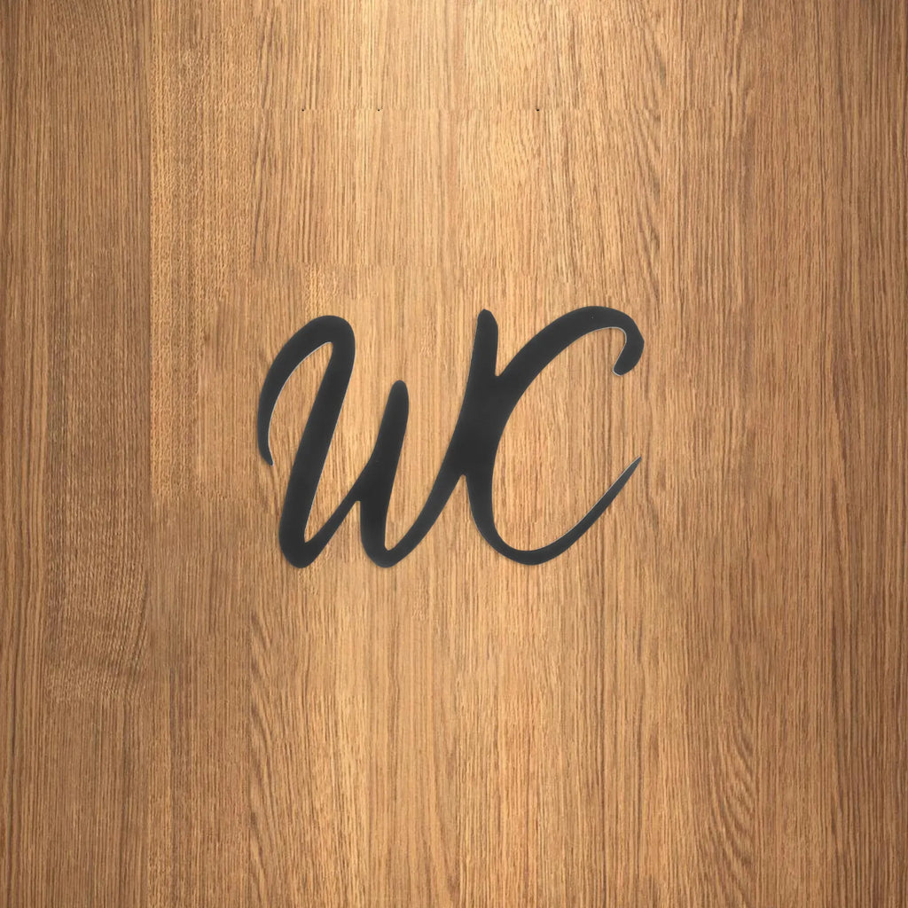 Bathroom Toilet Door Sign Modern Unisex Restroom Self-adhesive Easy