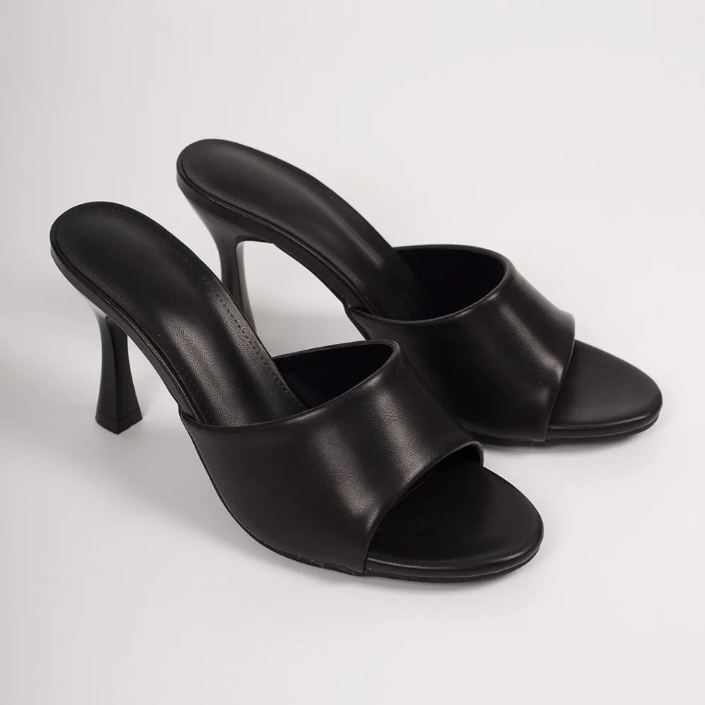 Summer Stiletto Heels Women Slippers Concise Slip Open Toe Dress Zpaxo 35 image color 3