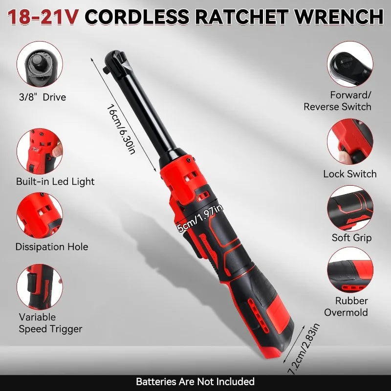 Milwaukee 18V Battery Electric Ratchet Wrench 3 8 Extended Head