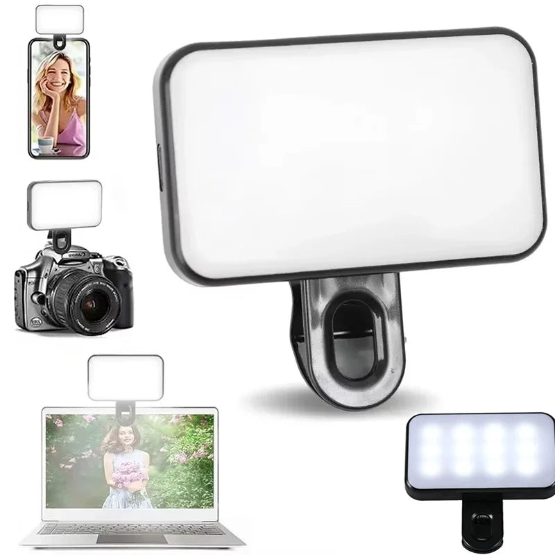 Pocket LED Selfie Light 3 Modes Adjustable Brightness Rechargeable