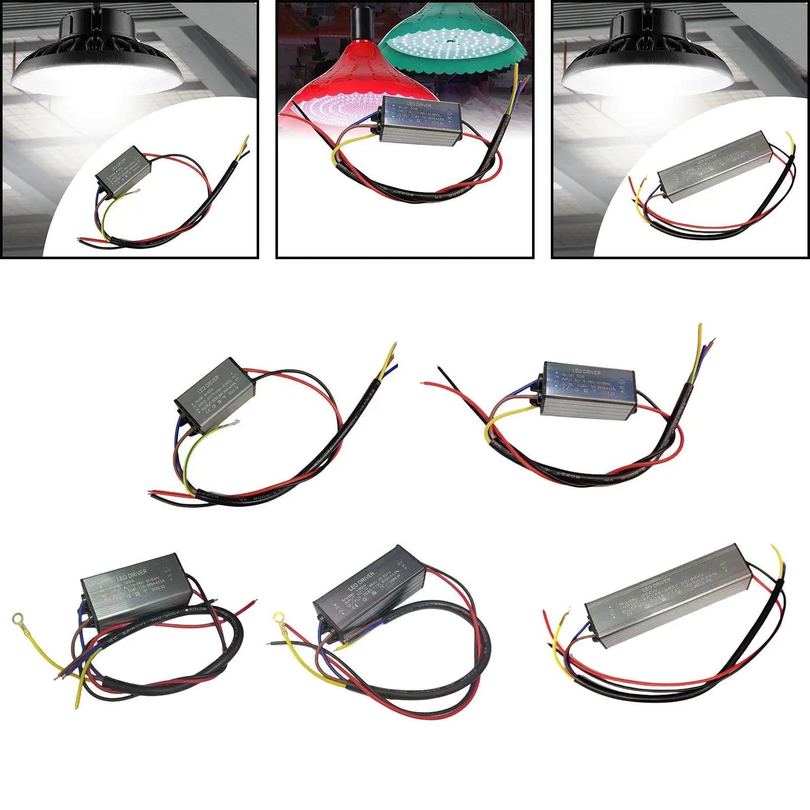 Waterproof LED Driver Compact High Performance Aluminum Multiple Protection LED Power Supply Low Voltage Output Converter Zpaxo 50W 300mA