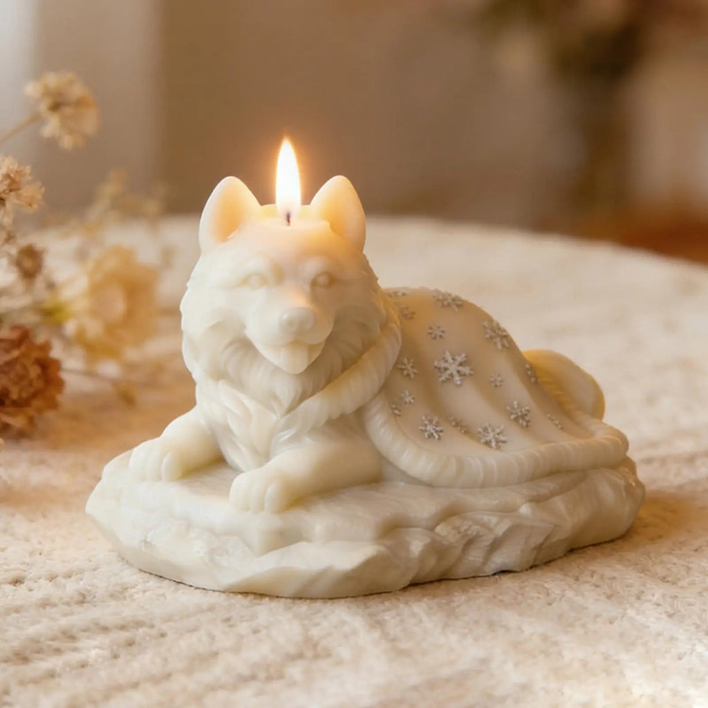 Dog Candle Mold Animal Epoxy Casting Mould 3D Soap Wax Cake DIY Home
