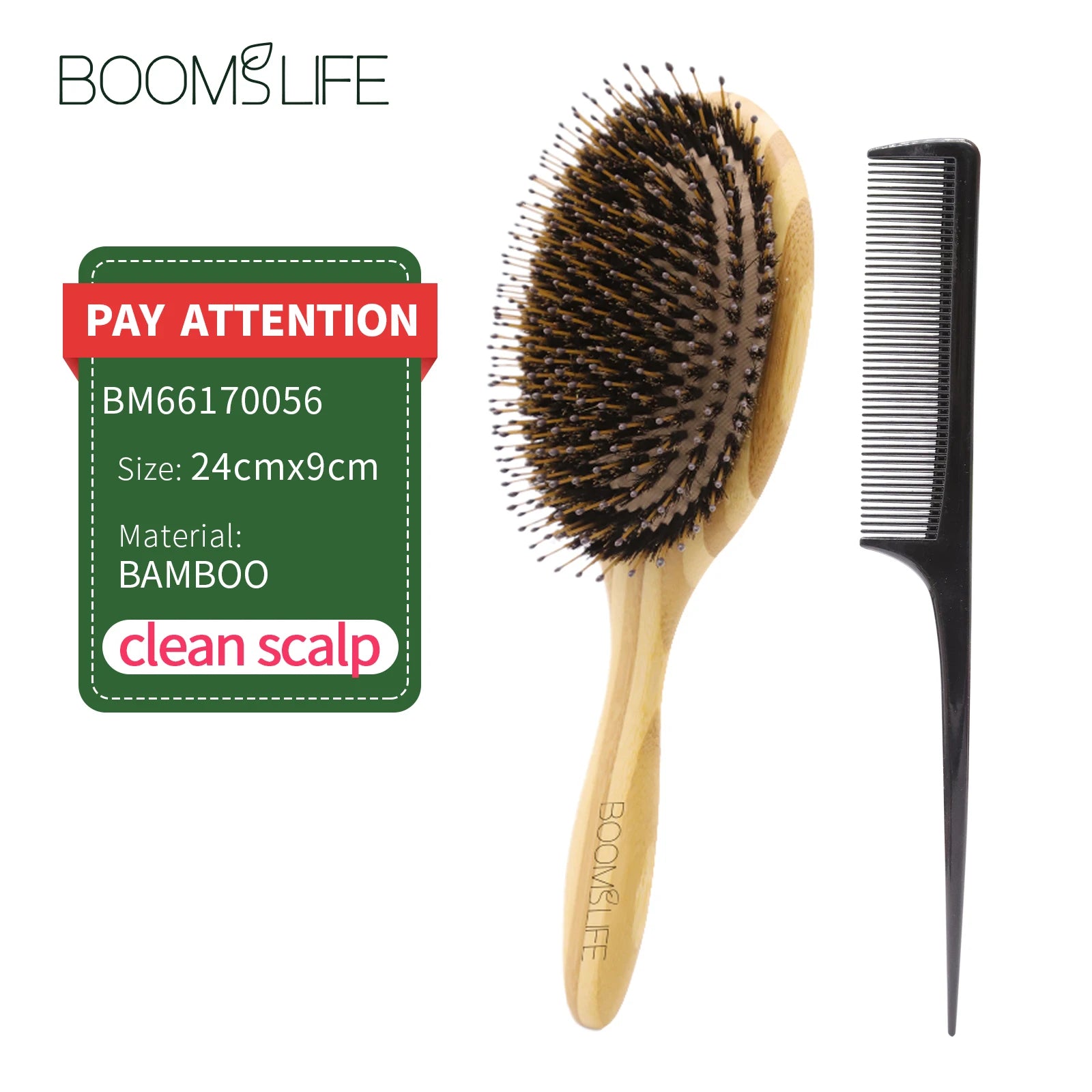 Soft Boar Bristle Hair Brush and Comb For hair Bamboo Hair Brush Massage Hair Combs for Women Hair Beauty Care Salon Tools Zpaxo 2pc boar mix nylon China Mainland
