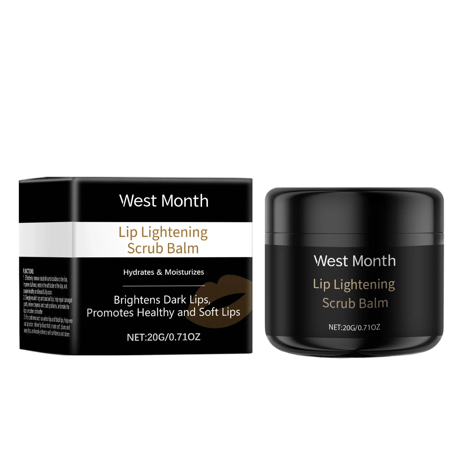 Lip Scrub Exfoliator Hyaluronic Acid Moisturizing Dead Skin Removal Fade Lip Lines Reduce Melanin Nourishing Chapped Lip Care Zpaxo 20g Boxed