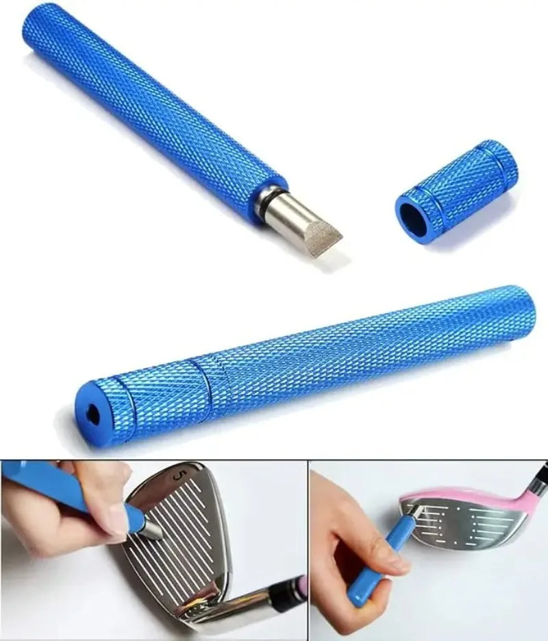 Golf Groove Sharpener – U/V/Square Wedge Regrooving Tool Golf Groove Sharpener Zpaxo