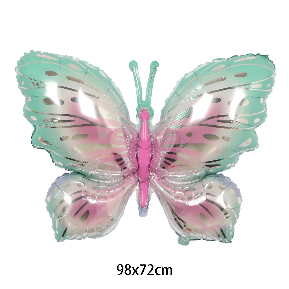 Large Butterfly Aluminum Foil Balloons Helium Air Globos Birthday Zpaxo Ruby Other