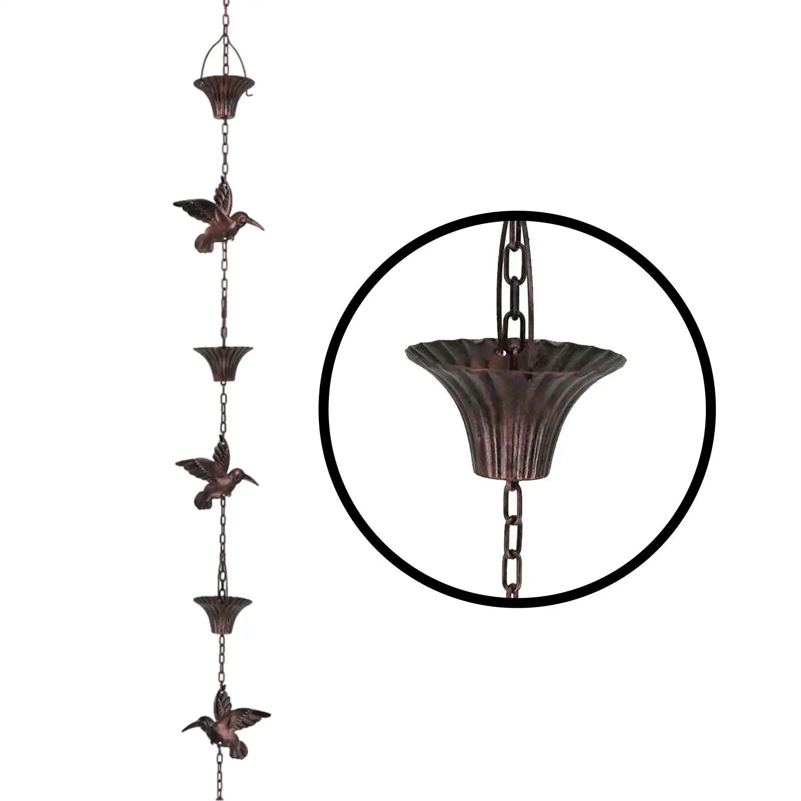Rain Chain Decor Functional Simple Suspension Mounting Metal Hanging Zpaxo
