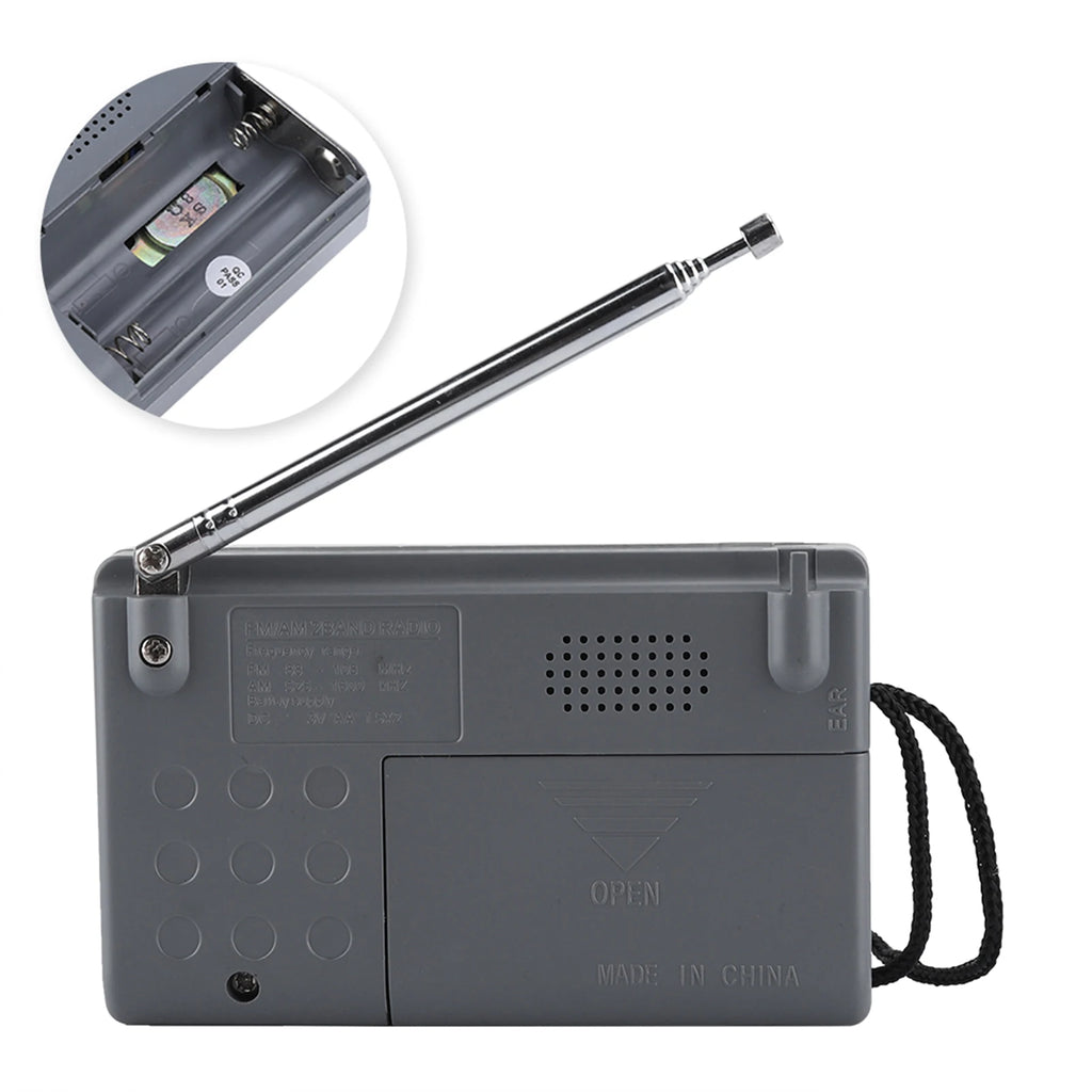Multifunction Mini Pocket Am FM BCR119 Radio Speaker Receiver