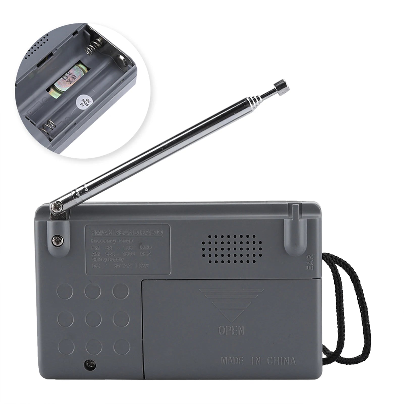 Multifunction Mini Pocket Am FM BCR119 Radio Speaker Receiver