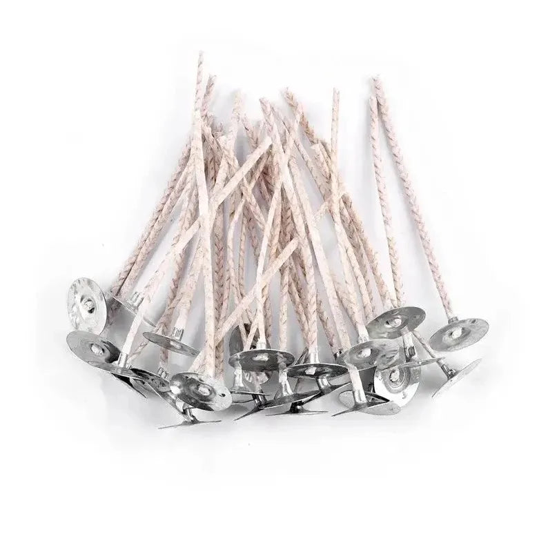 6-20cm 30pcs Smokeless Candle Wick Cotton Soy Wax Wick Large Base Household Scented Woven Candle Wick Kerosene Lamp Wax Thread Zpaxo 7cm